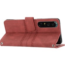 BDT Boutique Sony Xperia 1 V Pu Deri Cüzdan Kılıf Için Flip Case Manyetik Kapatma (Yurt Dışından)