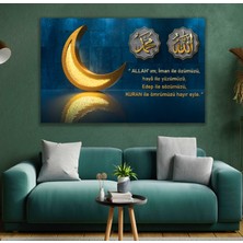 Emya Home Allah ve Muhammed Lafzı Kanvas Tablo