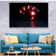 Emya Home Neon Oyun Kartı Kanvas Tablo