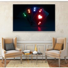 Emya Home Neon Oyun Kartı Kanvas Tablo
