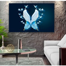 Emya Home 3D Beyaz Tüy Kanvas Tablo