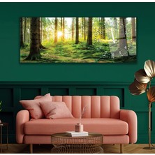 Emya Home Saatli Orman Cam Tablo