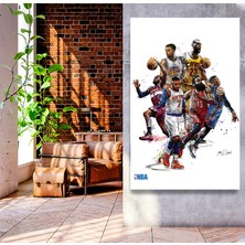 Emya Home Nba Oyuncuları Cam Tablo