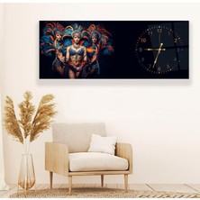 Emya Home Saatli Sambacı Kızlar Cam Tablo