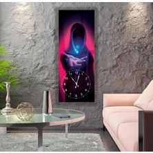 Emya Home Saatli Neon Genç Cam Tablo