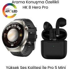 Sanal Ticaretiniz Watch Hk 8 Hero Akıllı Saat ve Air Pro 5 Mini Bluetooth Kulaklık