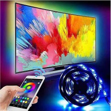 Alfalink Bluetoothlu Rgb LED Işıklı Şerit Aydınlatma Tv Arkası App Kontrol Müziğe Duyarlı Slikonlu