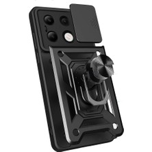 Case 4u Xiaomi Redmi Note 13 4g Kılıf Magnetik Standlı Kamera Korumalı Sürgülü Vega Kapak Lacivert