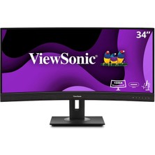 Viewsonic VG3456C 34" Uwqhd Ergonomik 100W USB C ve RJ45'LI 21:9 Curved Docking Profesyonel Monitor