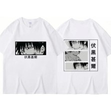Populus Anime Jujutsu Kaisen Toji Eyes Ön Arka Unisex T-Shirt