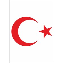 Sticker Usta Ay Yıldız Sticker Türk Bayrağı Sticker 00323