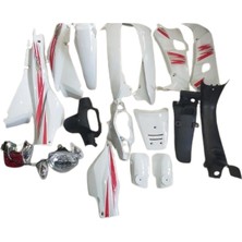 Motosvn Cub Çelik-Kmt-Asya Cub Kaporta Seti Beyaz Far Stop Dahil