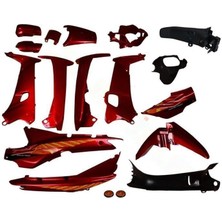 Motosvn Cub Çelik-Kmt-Asya Cub Kaporta Seti Kırmızı 18 Parça