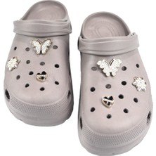 Sia Çanta Taşlı Süslü Kelebekli Hafif Rahat Sandalet Crocs Terlik