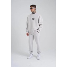 Ben Özgürüm 0 Yaka On Arka Impossıble Is Nothıng Baskı Oversize Erkek Sweatshırt
