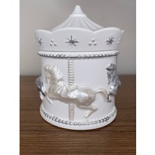 Love Candle Dekor Atlı Karınca Dekoratifmum, Carousel Mum, Gümüş Atlı Karınca Mum
