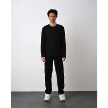 Ben Özgürüm 0 Yaka Tek Cep Oversize Erkek Sweatshırt