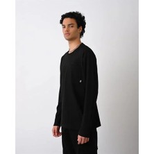 Ben Özgürüm 0 Yaka Tek Cep Oversize Erkek Sweatshırt