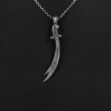 Emren Jewelry 925 Ayar Gümüş Zülfikar Kılıcı Erkek Kolye