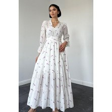 Elbee Fashion Woman Lila Gipeli Vual Elbise