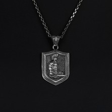 Emren Jewelry 925 Ayar Gümüş Savaşçı Erkek Kolye