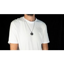 Emren Jewelry 925 Ayar Gümüş Madalyon Medusa Erkek Kolye