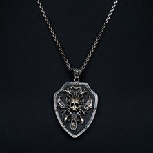 Emren Jewelry 925 Ayar Gümüş Kuru Kafa Erkek Kolye