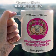 Yengeç Burcu Kadınına Özel Beyaz Kupa Bardak - HMK-00108-05
