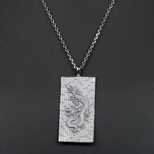 Emren Jewelry 925 Ayar Gümüş Ejderha Erkek Kolye