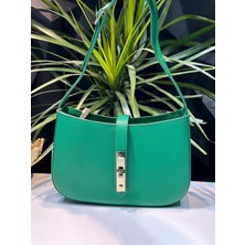 Levidor LEVDR.930159.YŞL Levidor Özel Renk Kombin El ve Kol Çantası Olarak Tasarlanmış Suni Deri Bayan Omuz ve Kol Çantası