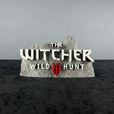 The Witcher 3: Wild Hunt Gri Beyaz Logo Figür - Şık Koleksiyon Parçası