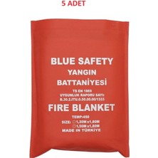 Blue Safety 5 Adet Yangın Battaniyesi 130 X180 cm Ts En 1869