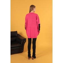 Vio Shine Vioshine Kadın Oversize Baskılı Triko Kazak