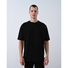 Ben Özgürüm 0 Yaka 2 Iplik Oversize Erkek T-Shirt