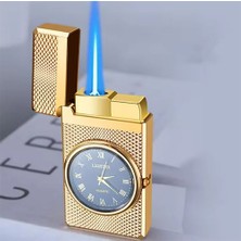 İşte Bu Saatli Pürmüz Rüzgar Geçirmez Gazlı Metal Çakmak (Gold,gri,siyah Renk Mevcut)