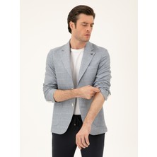 Cacharel Erkek Siyah Slim Fit Keten Karışımlı Ceket 50294201-VR036