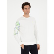 Cacharel Erkek Beyaz Regular Fit Sweatshirt 50284566-VR013