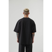 Ben Özgürüm 0 Yaka Oversize Basic Erkek T-Shirt