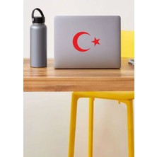 Sticker Dizayn Yırtıklı Türk Bayrağı Pençe Sticker 00034