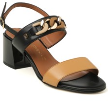 Donna Serena Kadın Sandalet 475209DP Donna Serena  Pelle Legno/nero