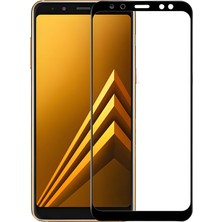 Cepustik Telefon Aksesuarları Galaxy A8 Plus 2018 Ekranı Tam Kaplayan Düz Cam Koruyucu