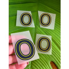 Gönülden Tasarım 5x4 cm 4 Adet Ütü Ile Yapışan O Harfi Transfer Baskı Arma