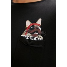 Bad Bear Gotcha Siyah Baskılı Erkek Tişört