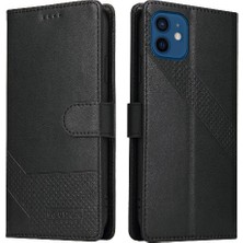 MY Boutique1 Iphone 12 Için Flip Case Kickstand Üç Kart Yuvaları Premium Deri (Yurt Dışından)