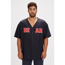 Bad Bear Homer Siyah Baskılı Erkek Gömlek