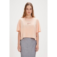 Town Pembe Baskılı Kadın Tişört