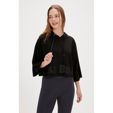 Bad Bear Ella Siyah Kadın Hoodie Sweatshirt