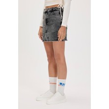 Bad Bear Vendy Siyah Denim Etek