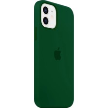 Soft Store TR iPhone 15 Pro Max Uyumlu Yeşil Renk Logolu Lansman Içi Kadife Silikon Kılıf