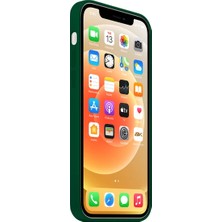 Soft Store TR iPhone 15 Pro Max Uyumlu Yeşil Renk Logolu Lansman Içi Kadife Silikon Kılıf